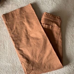 High waisted copper wide leg pants